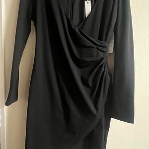 Adelyn Rae Black Long Sleeve Dress